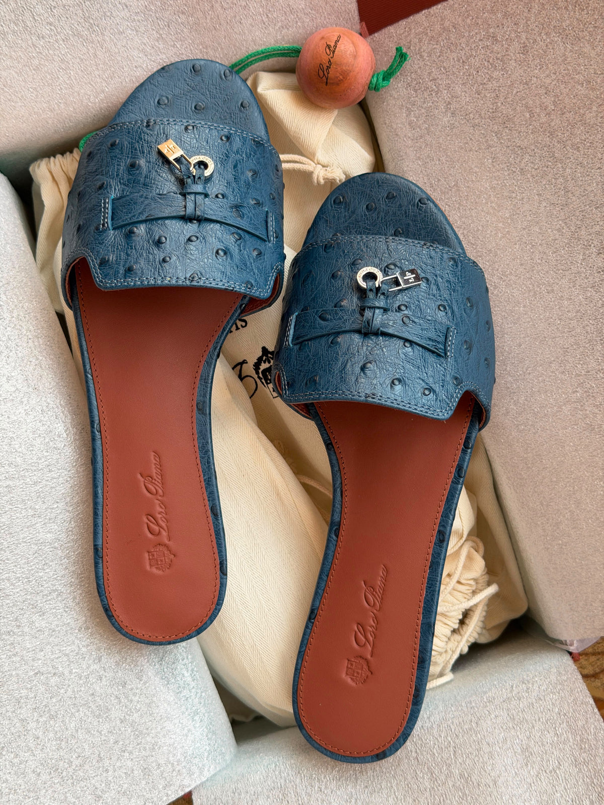 Loro Piana Leather Flat Slides