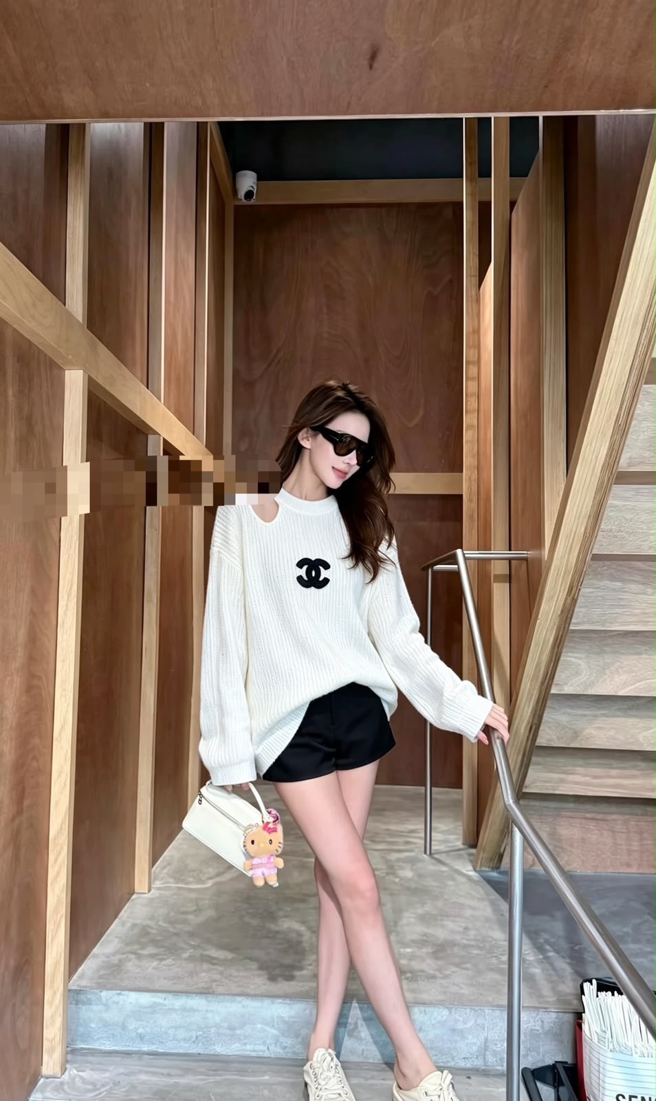 Chanel Asymmetric Cut-Out Knit Sweater