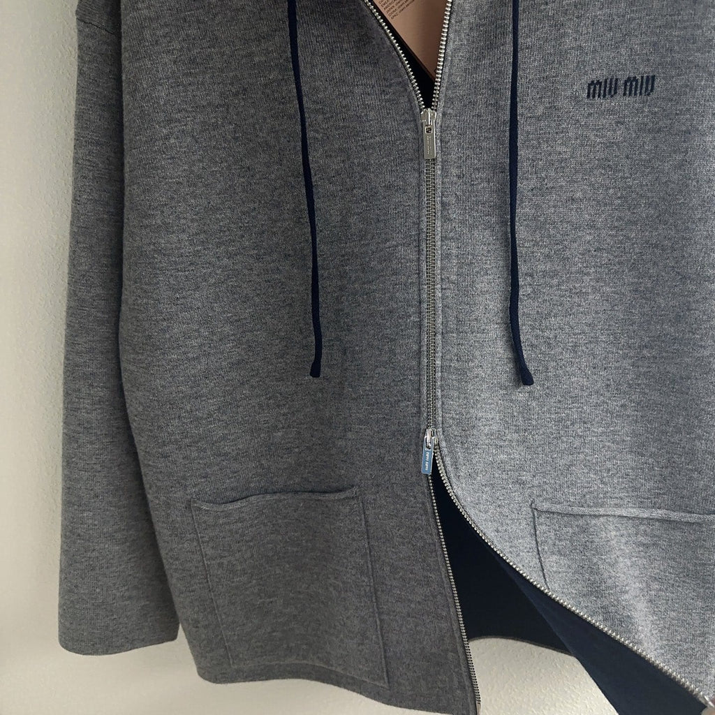 Miu Miu Cashmere / Knit Zip-Up Hoodie