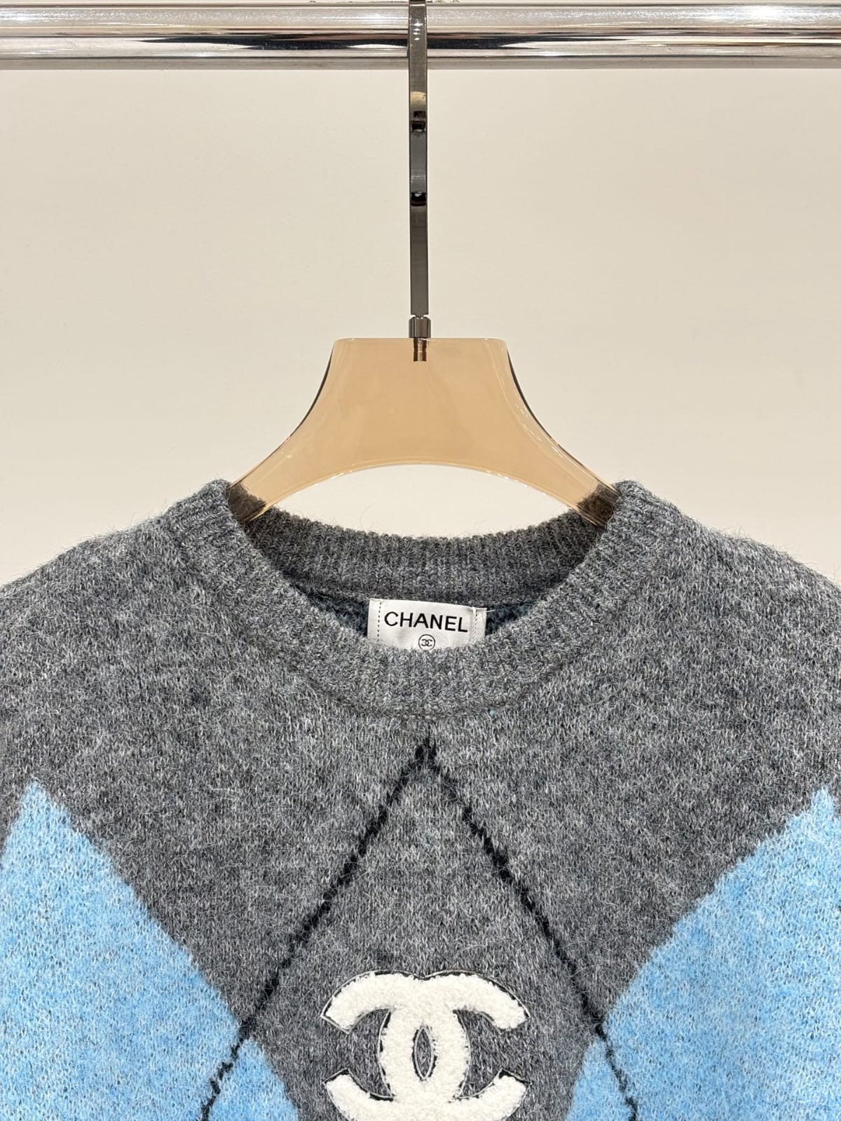 Chanel Argyle Pattern Sweater