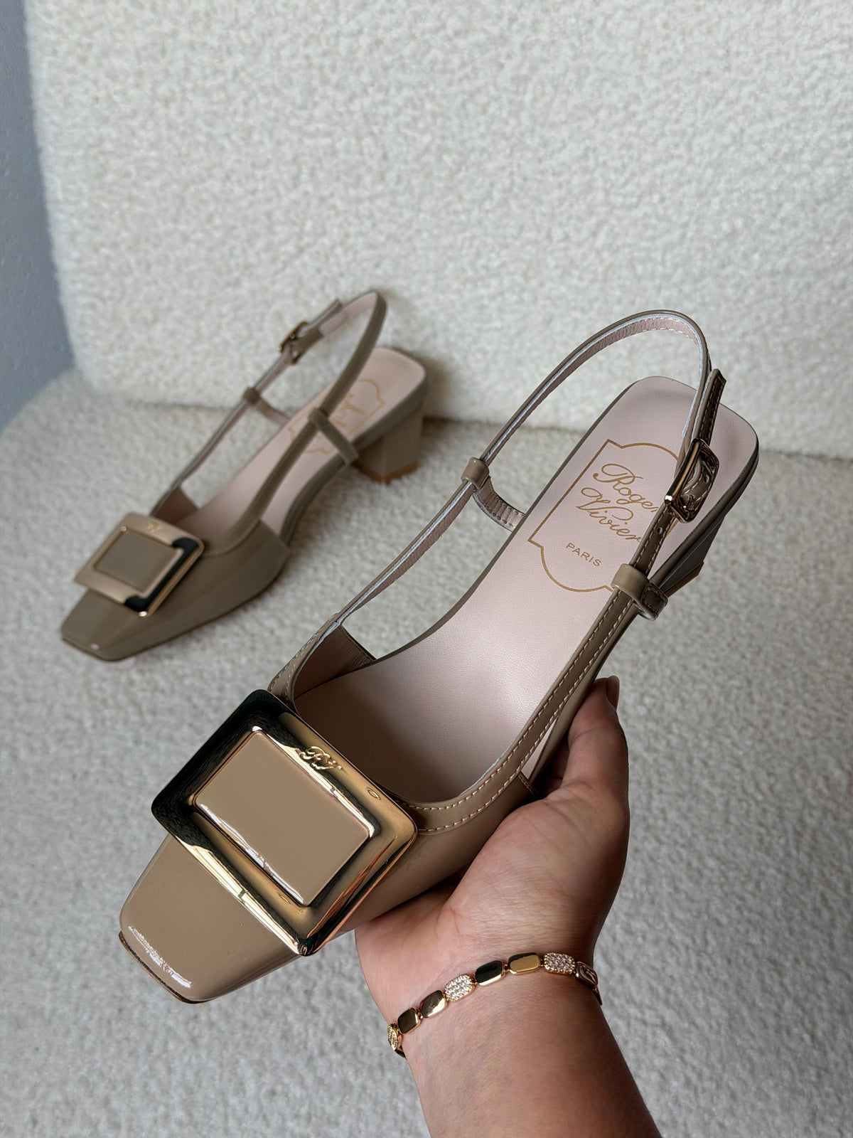 Roger Vivier Belle Vivier Patent Leather Slingback