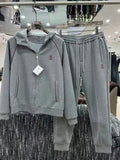 Brunello Cucinelli Contrast Piping Zip Hoodie and Joggers Set