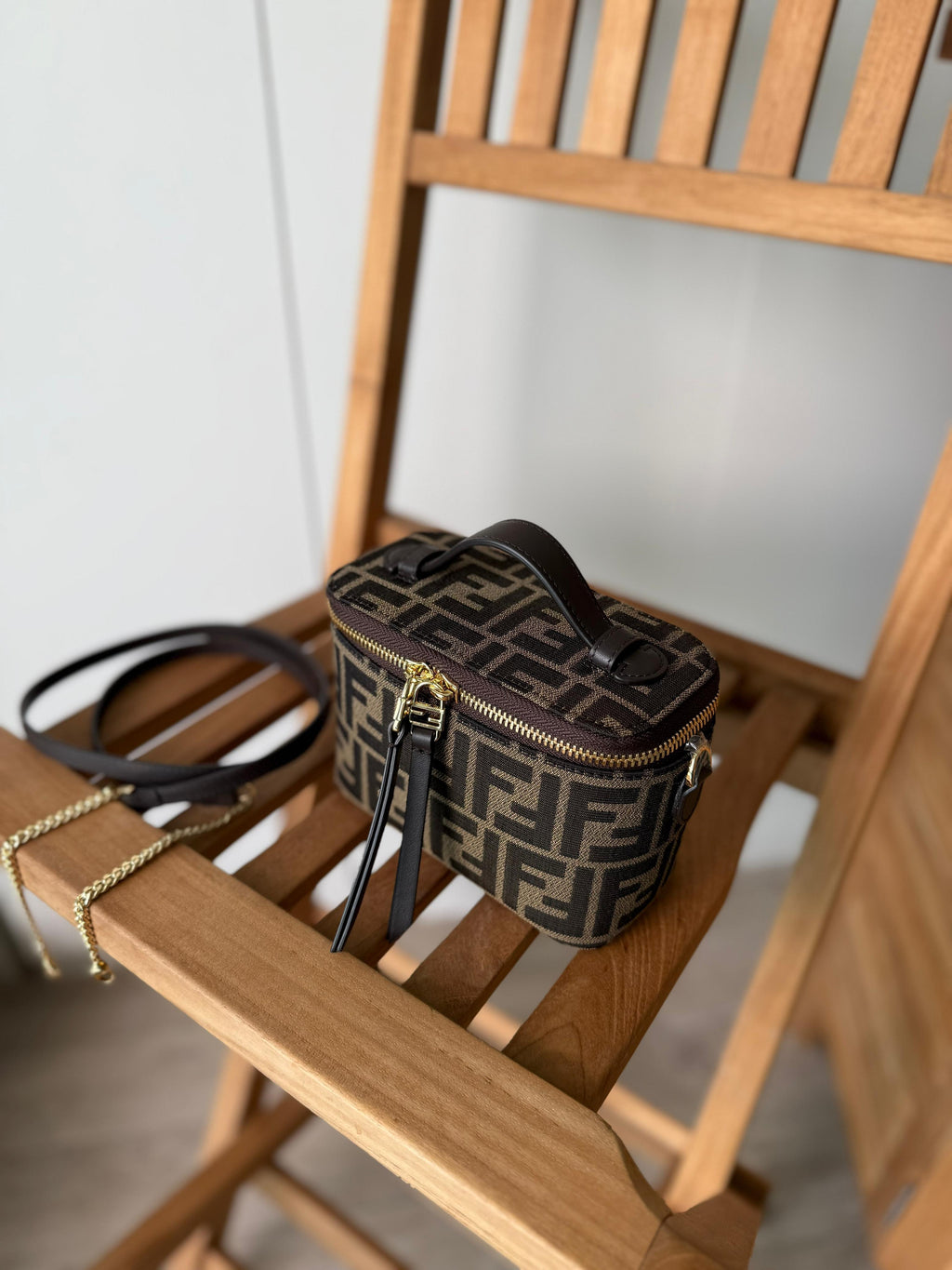Fendi FF Logo Vanity / Camera Case Bag