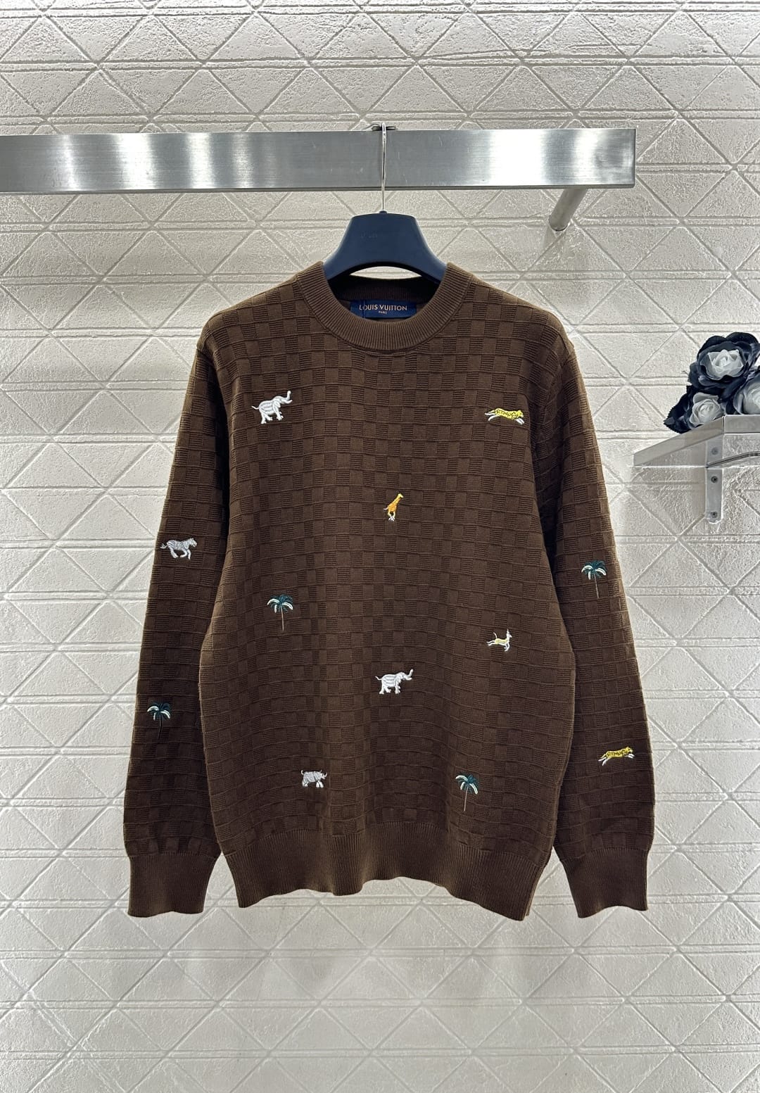 Louis Vuitton — LV x The Darjeeling Limited Embroidered Long-Sleeved Crewneck