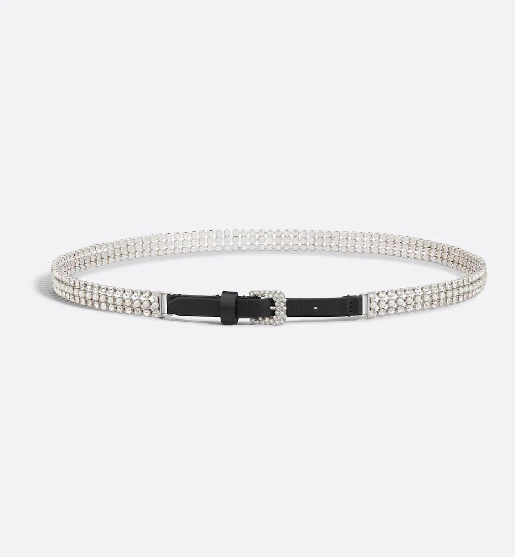Dior Crystal Embellished Skinny Belt
