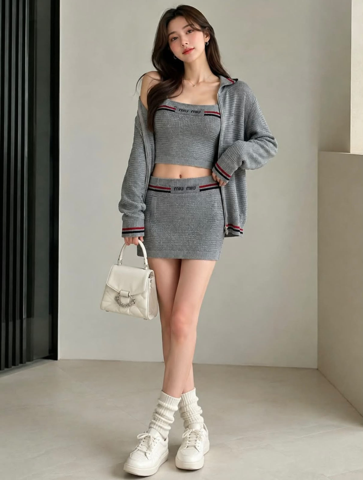 Miu Miu Knit Three-Piece Set