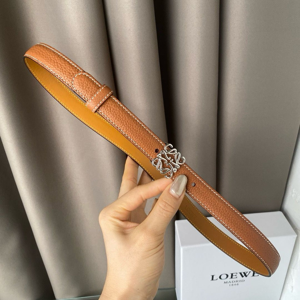 LOEWE Anagram Pebble Leather Belt