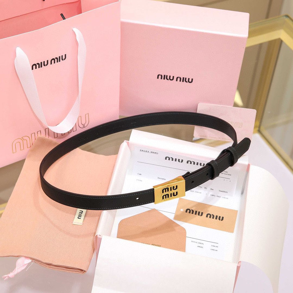 miu miu - leather belt
