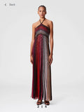 Missoni — Chevron Sequin Embellished Halter Maxi Dress