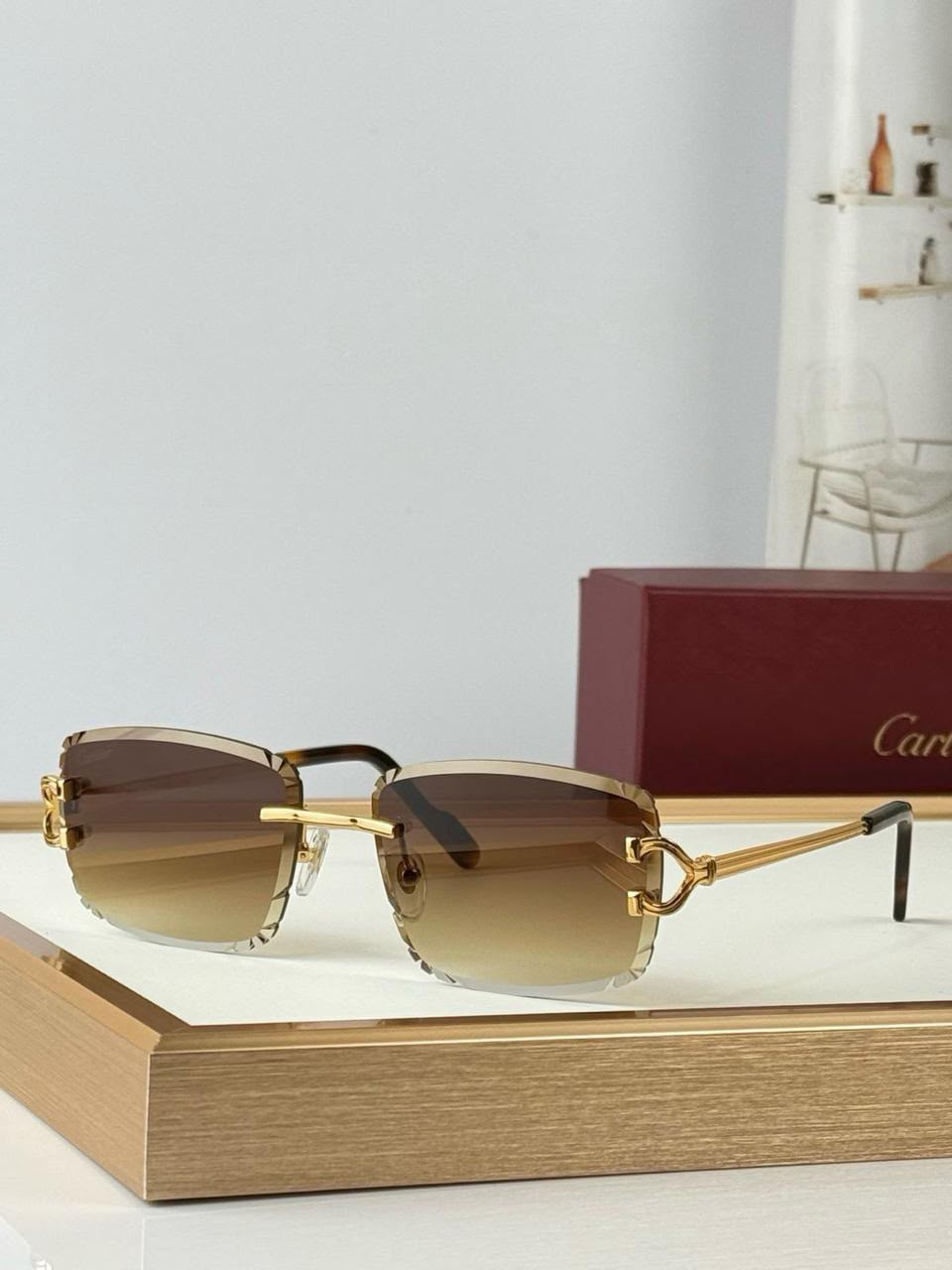 Cartier C Décor Rimless Sunglasses
