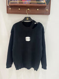 Chanel Asymmetric Cut-Out Knit Sweater