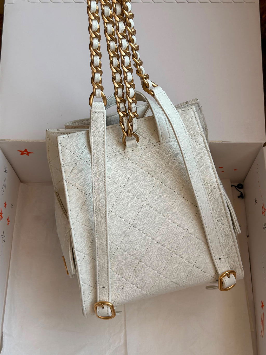 Chanel Quilted Leather Drawstring Bucket Bag