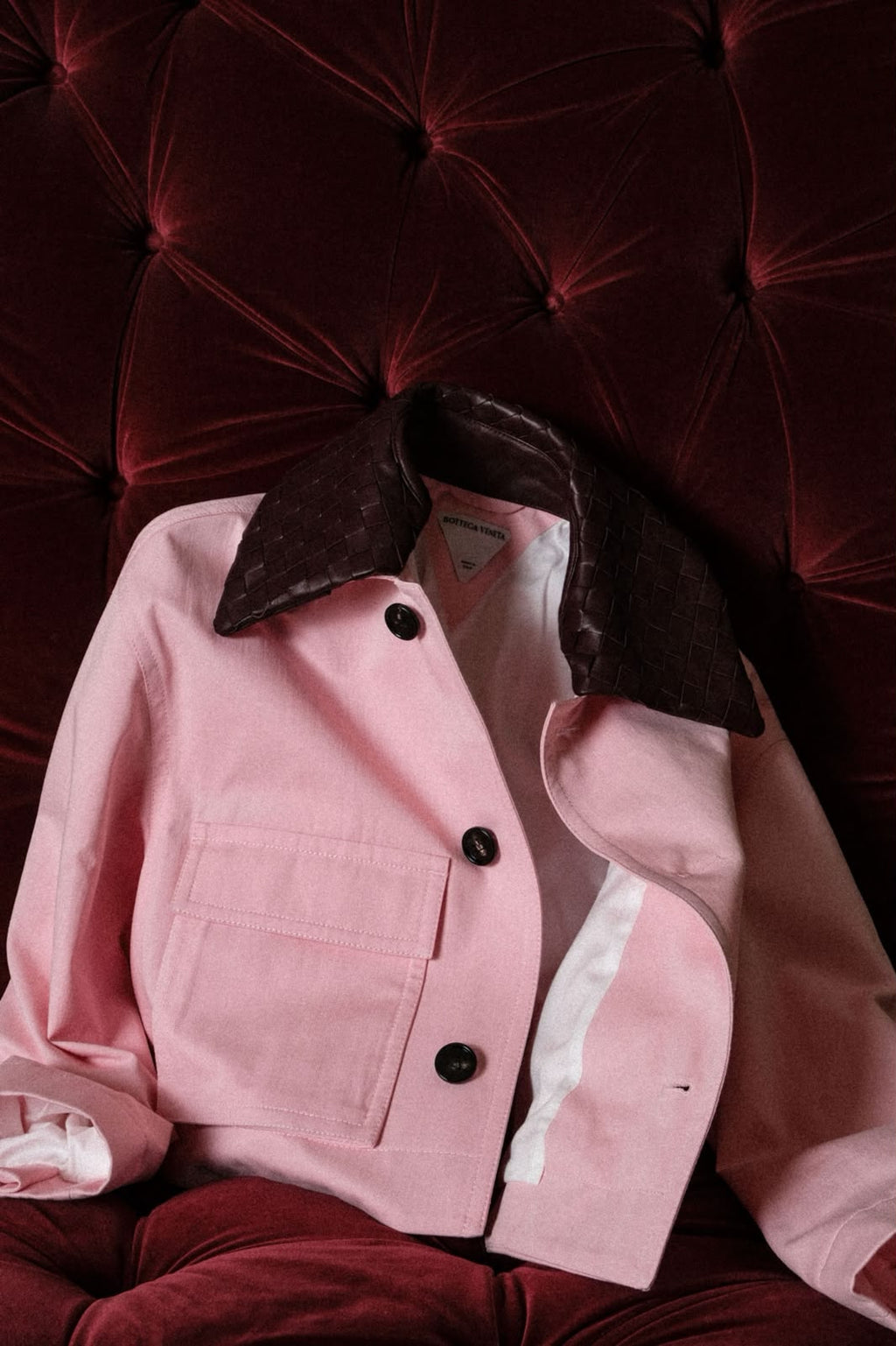 Bottega Veneta Pink Canvas Jacket