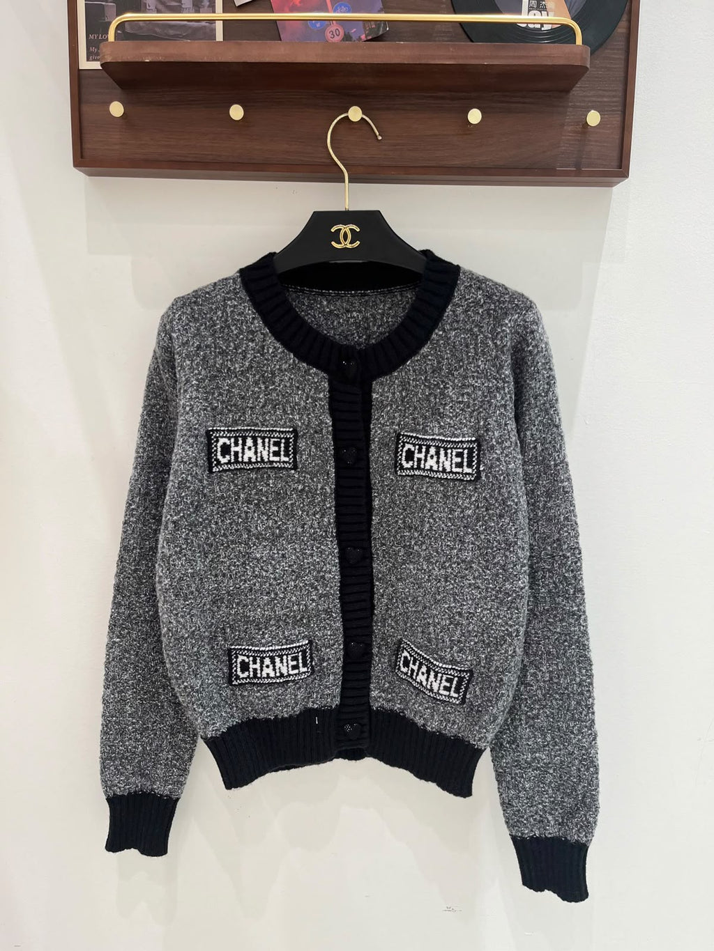Chanel Tweed-Effect Knit Cardigan