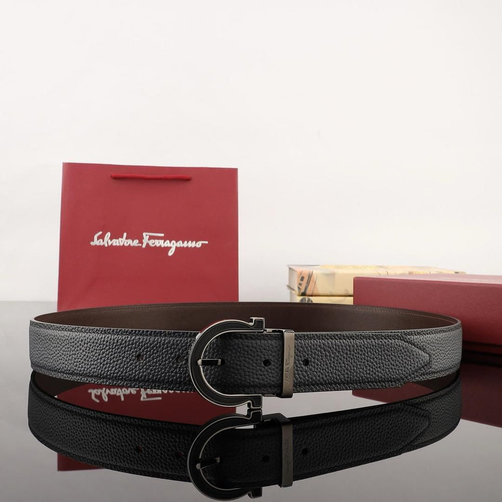 Salvatore Feragamo Gancini Reversible Leather Belt