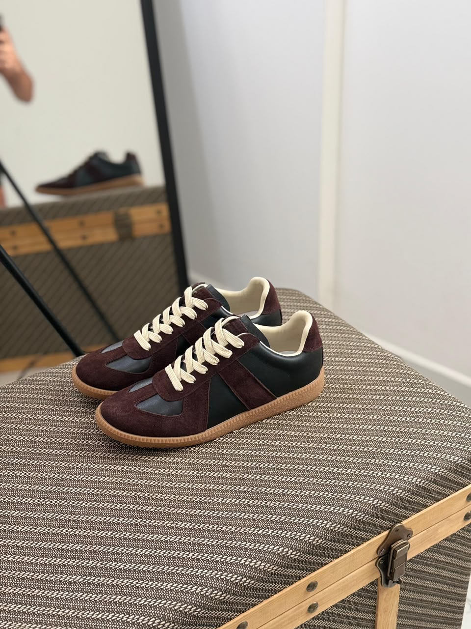 Maison Margiela Replica Calf & Lambskin Leather Sneakers