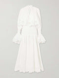 Zimmermann Valiant Lace Caped Midi/Maxi Dress