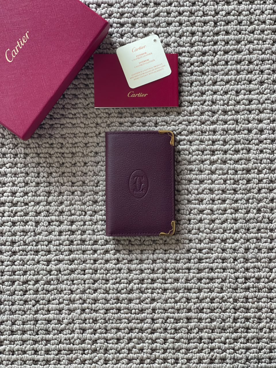 Cartier Embossed Vertical Wallet