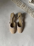 Chanel Two-Tone Suede Slingback Pumps