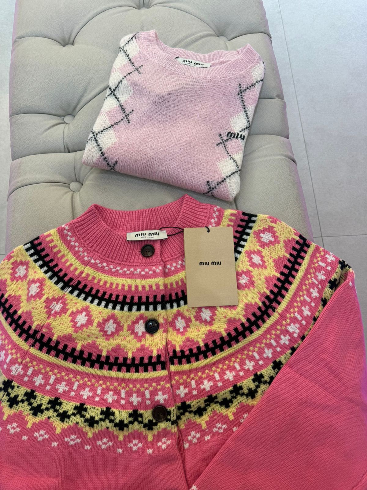 Miu Miu Fair Isle Pattern Cashmere