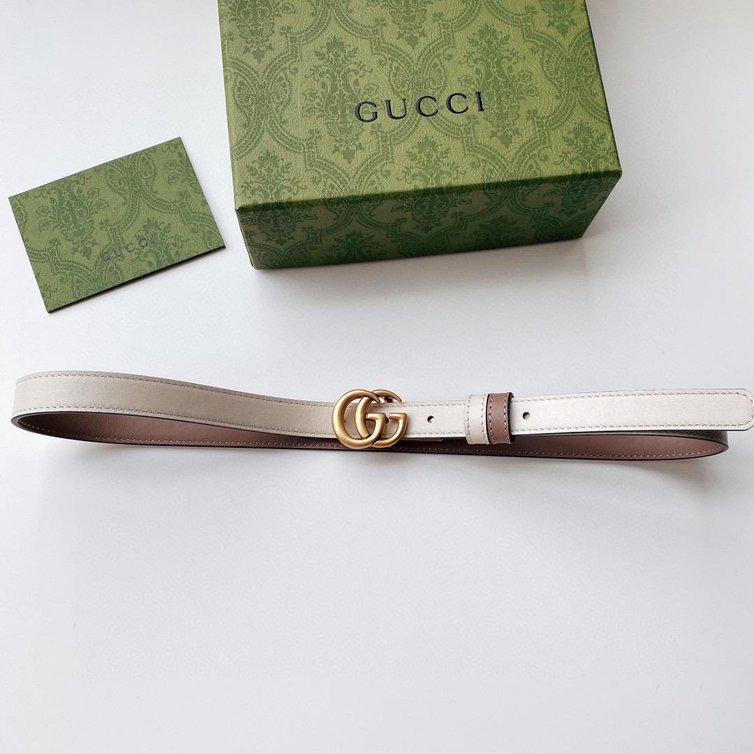 GUCCI — Double G Thin Belt