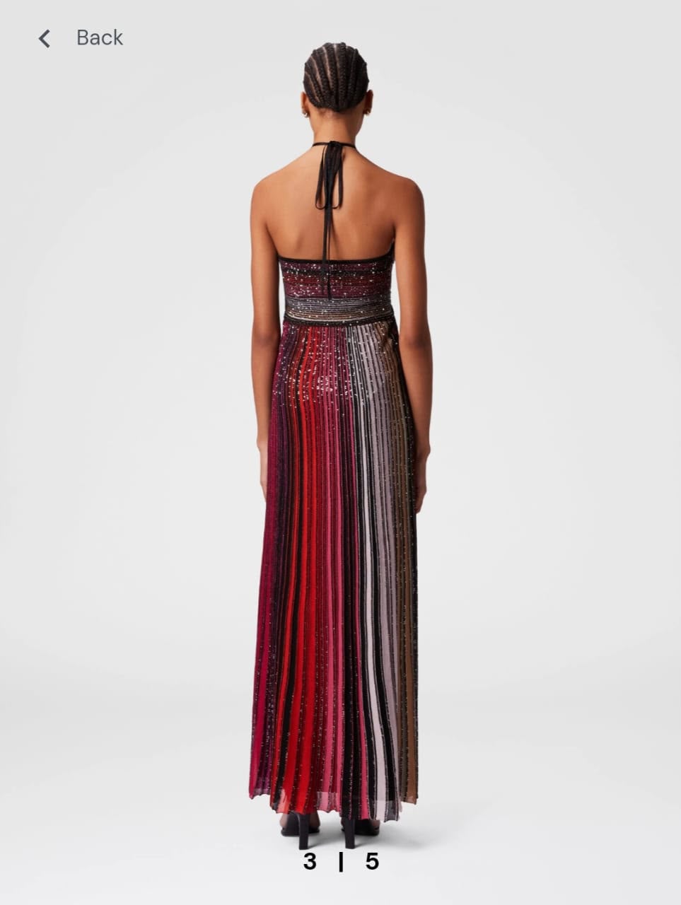 Missoni — Chevron Sequin Embellished Halter Maxi Dress