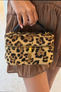 Saint Laurent Le Monogramme Vanity Case in Leopard-Print