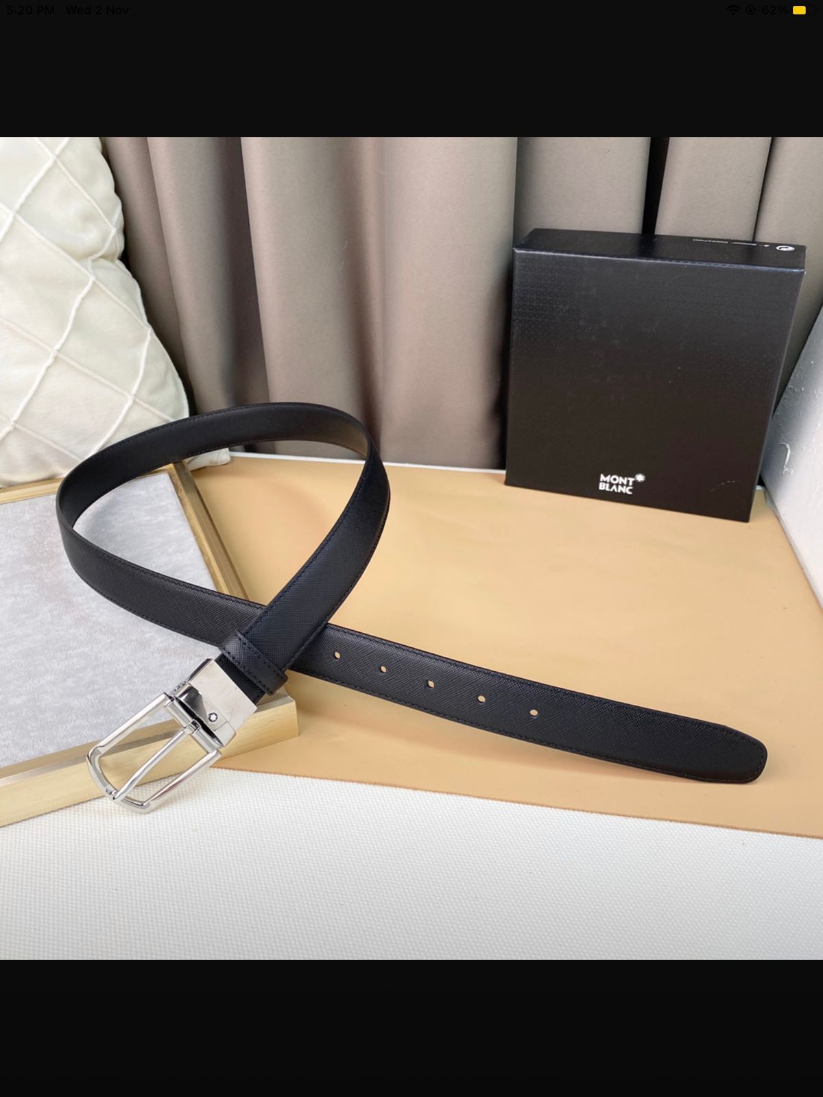 Montblanc Horseshoe Buckle Leather Belt