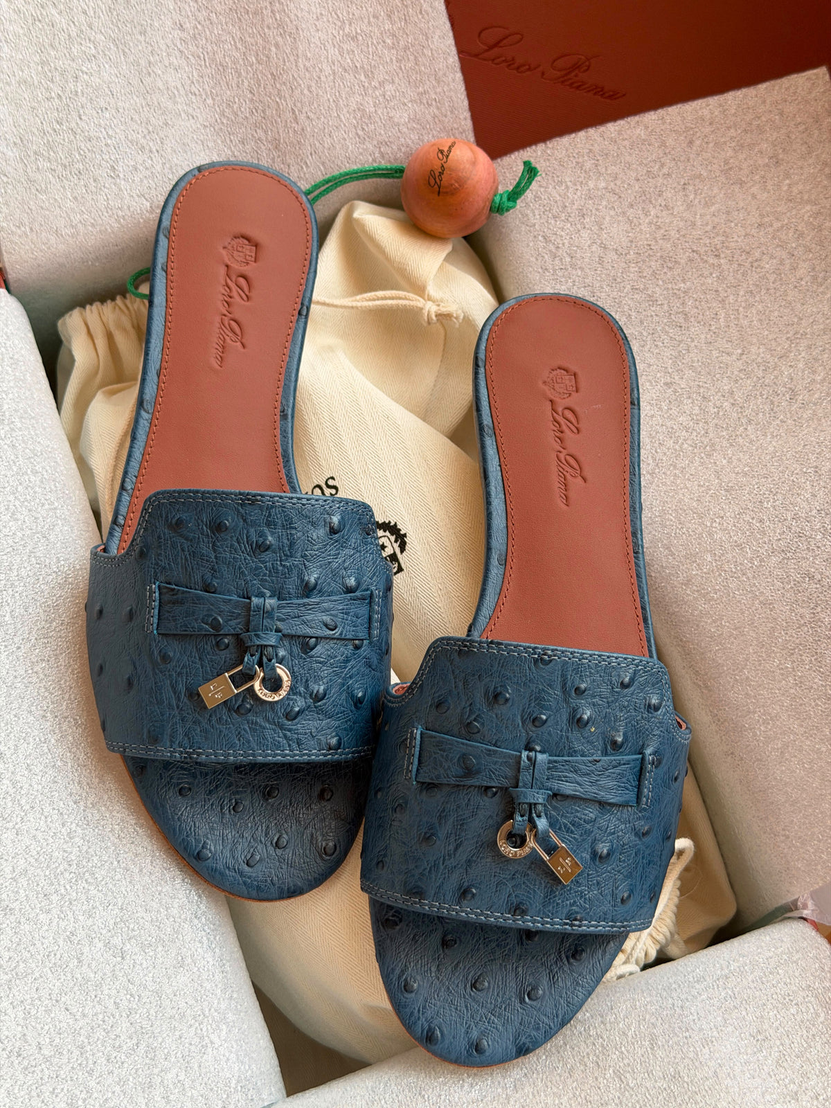 Loro Piana Leather Flat Slides