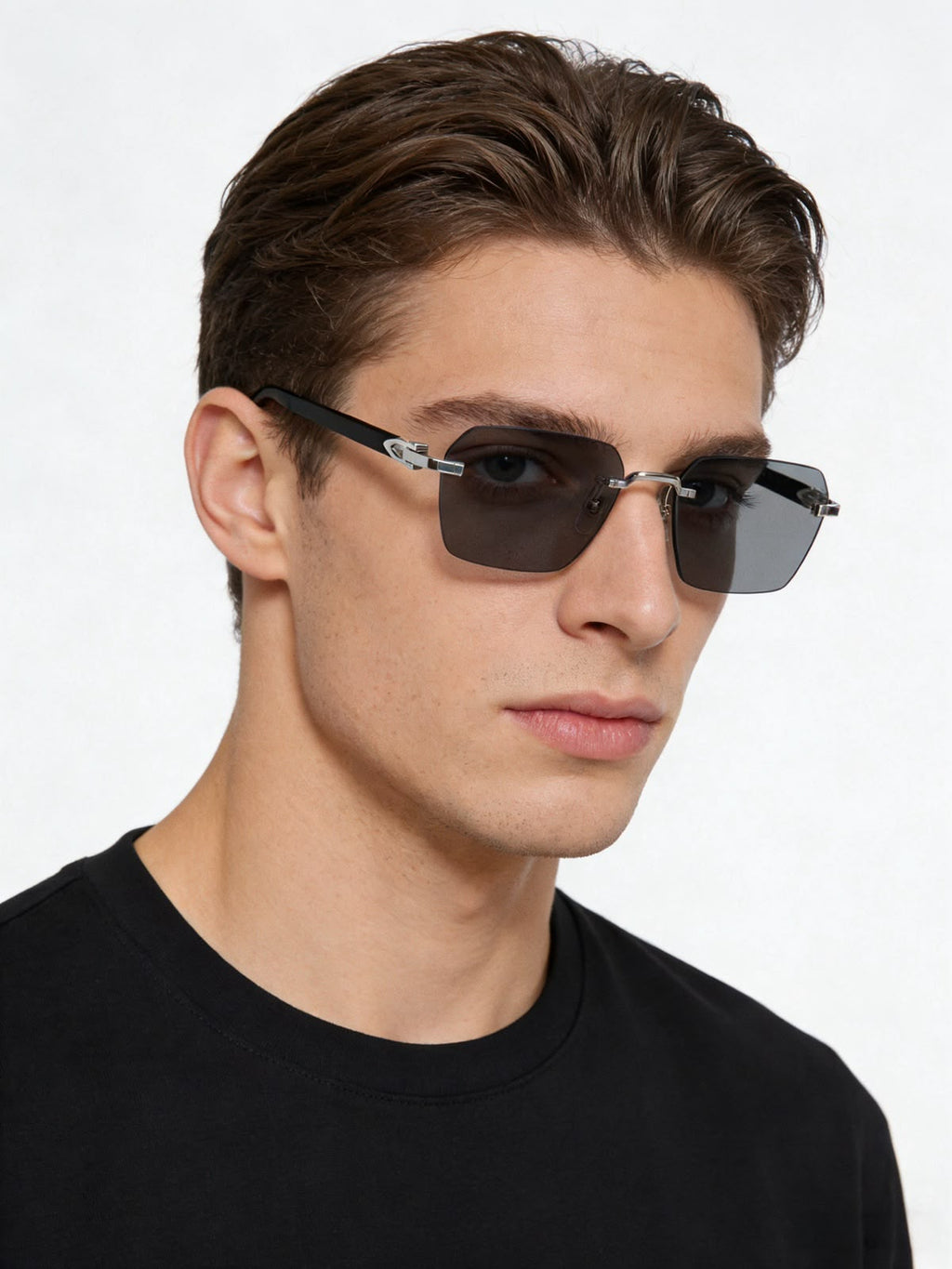 Cartier Rimless Luxury Sunglasses with Case