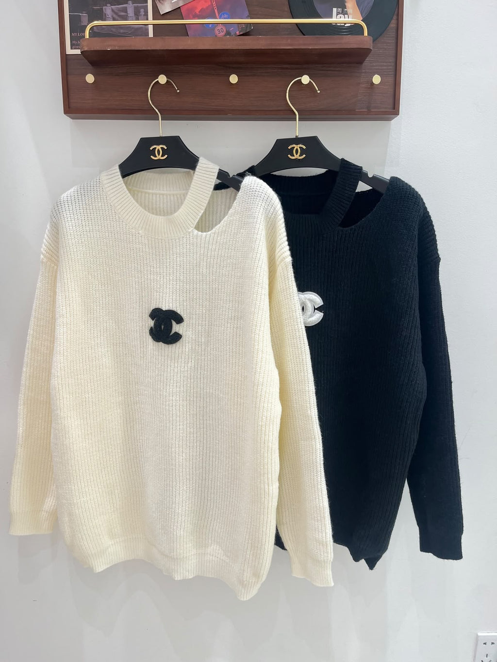 Chanel Asymmetric Cut-Out Knit Sweater