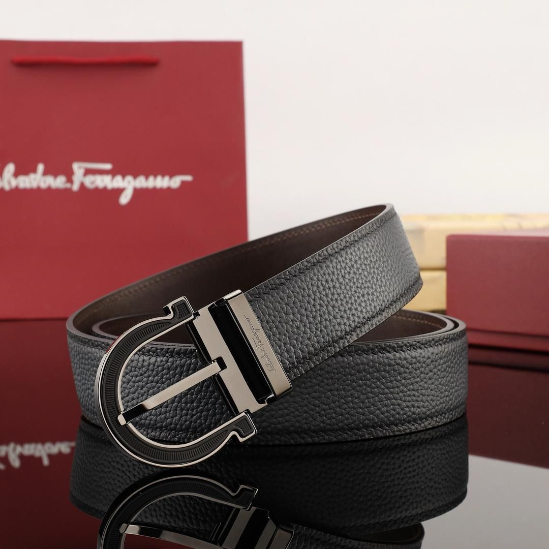 Salvatore Feragamo Gancini Reversible Leather Belt