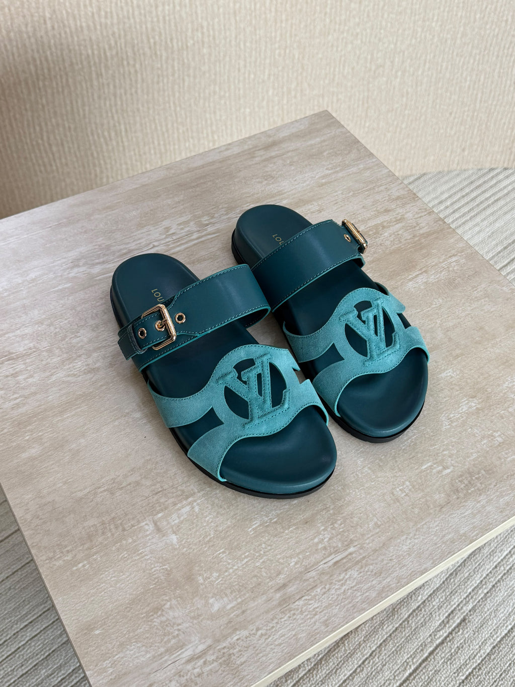 LOUIS VUITTON Buckle Slide Flats