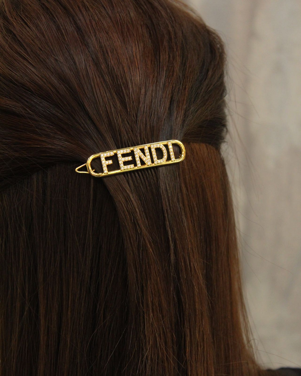 Fendi FF Gold Hair Clip