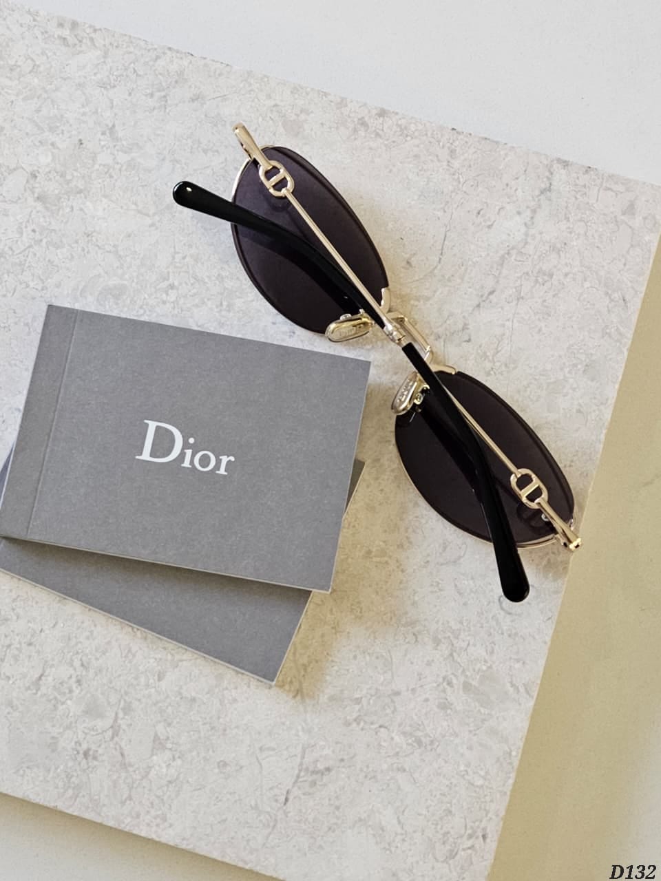 Dior Oval Metal Link Sunglasses