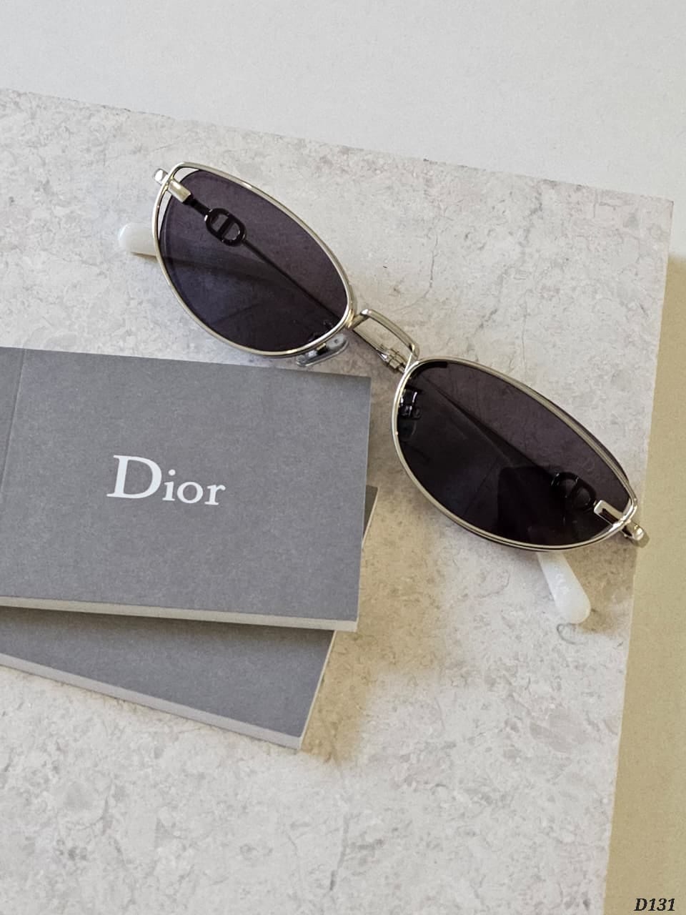 Dior Oval Metal Link Sunglasses
