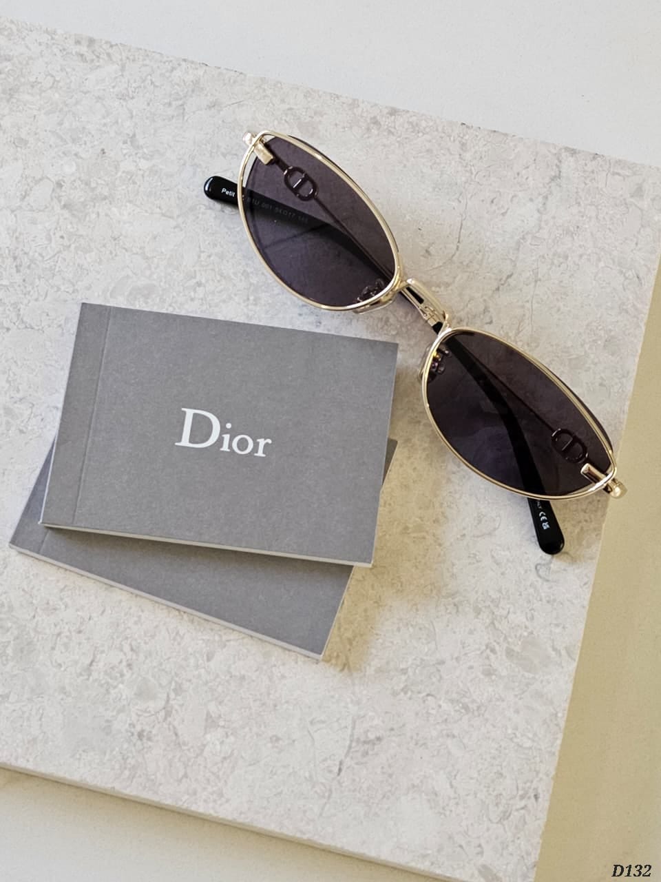Dior Oval Metal Link Sunglasses