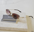 Dior Oval Metal Link Sunglasses
