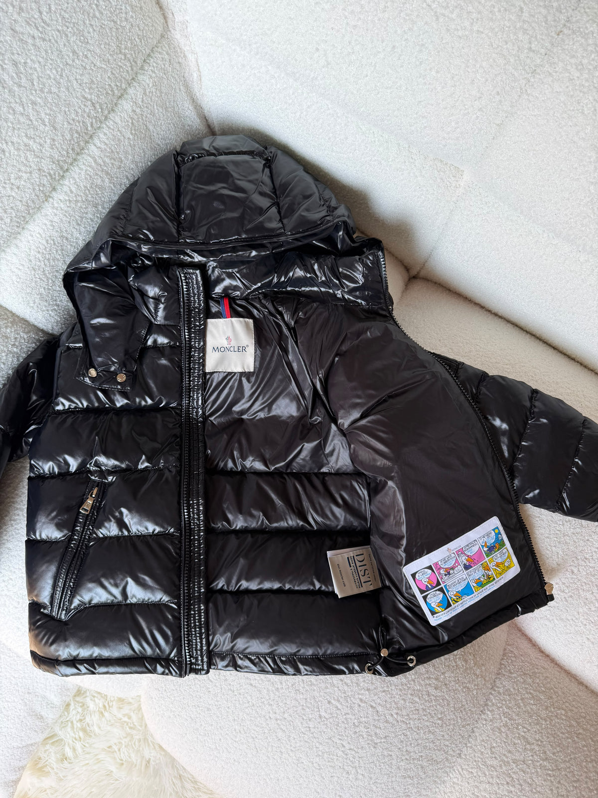 Moncler Kids Sleeve Badge Hooded Puffer