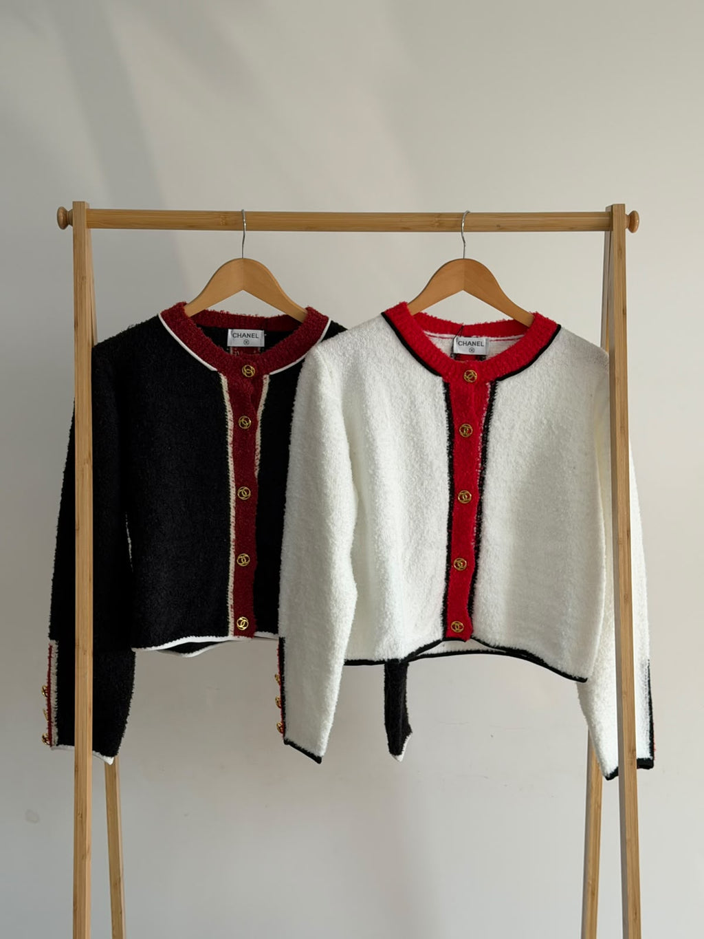 Chanel Contrast Trim Cropped Cardigan