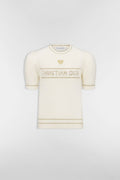 Dior Ivory Short-Sleeve Knit Top