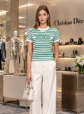 Dior Green Striped T-Shirt