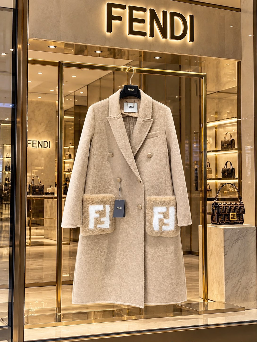 Fendi Double-Breasted Coat