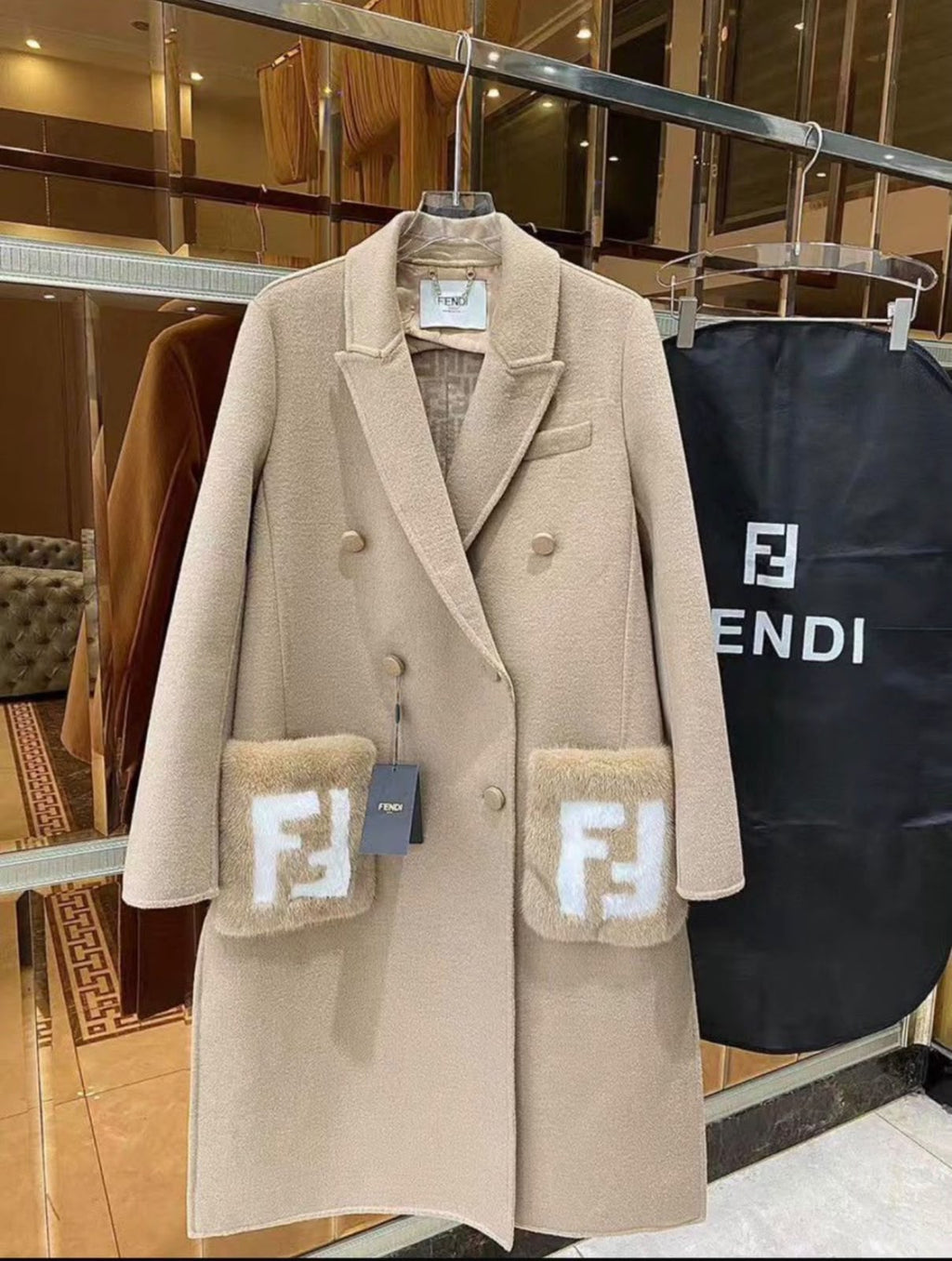 Fendi Double-Breasted Coat