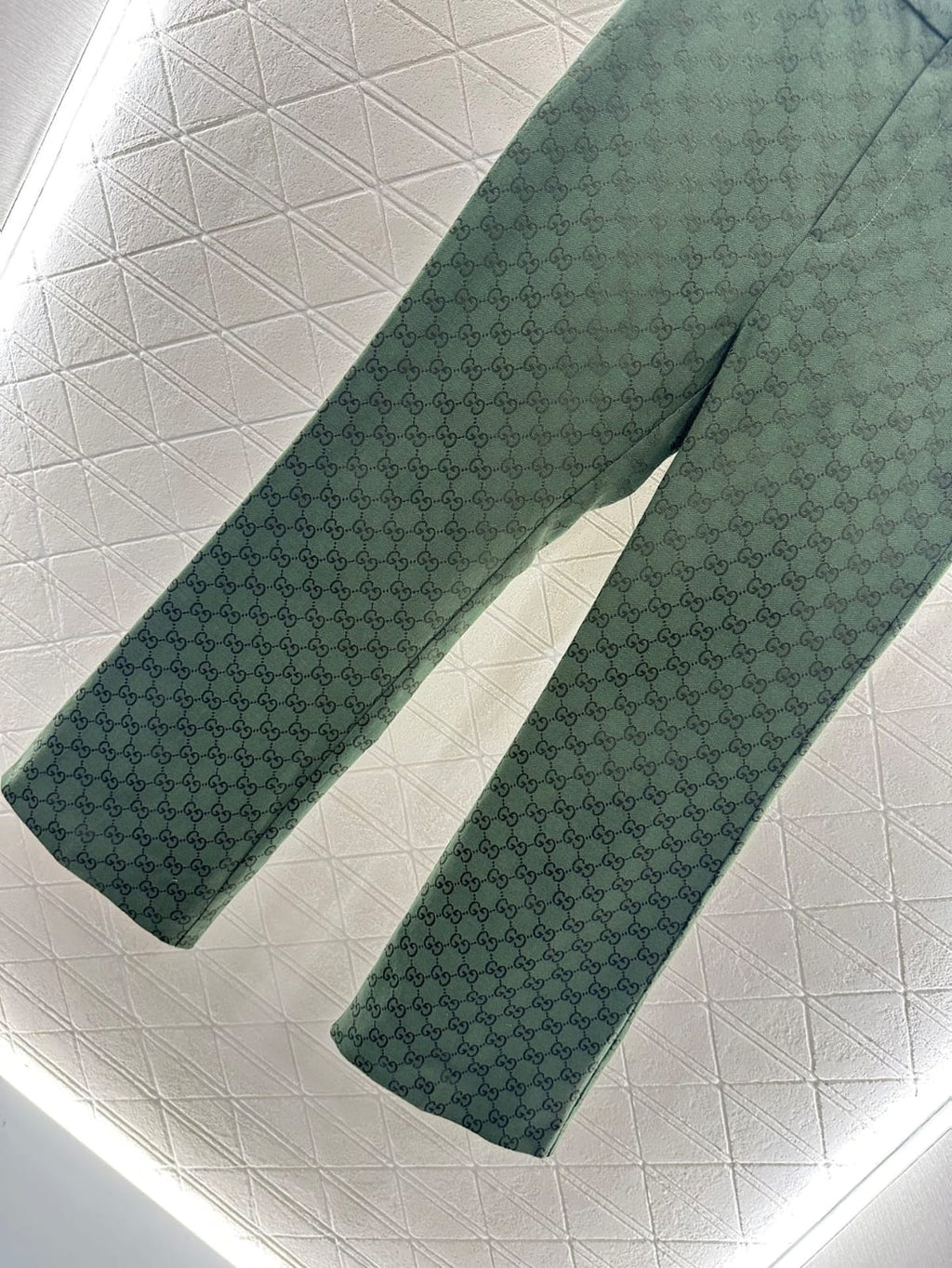 Gucci Green Monogram Trousers