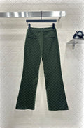 Gucci Green Monogram Trousers