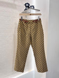 Gucci Beige Monogram Trousers