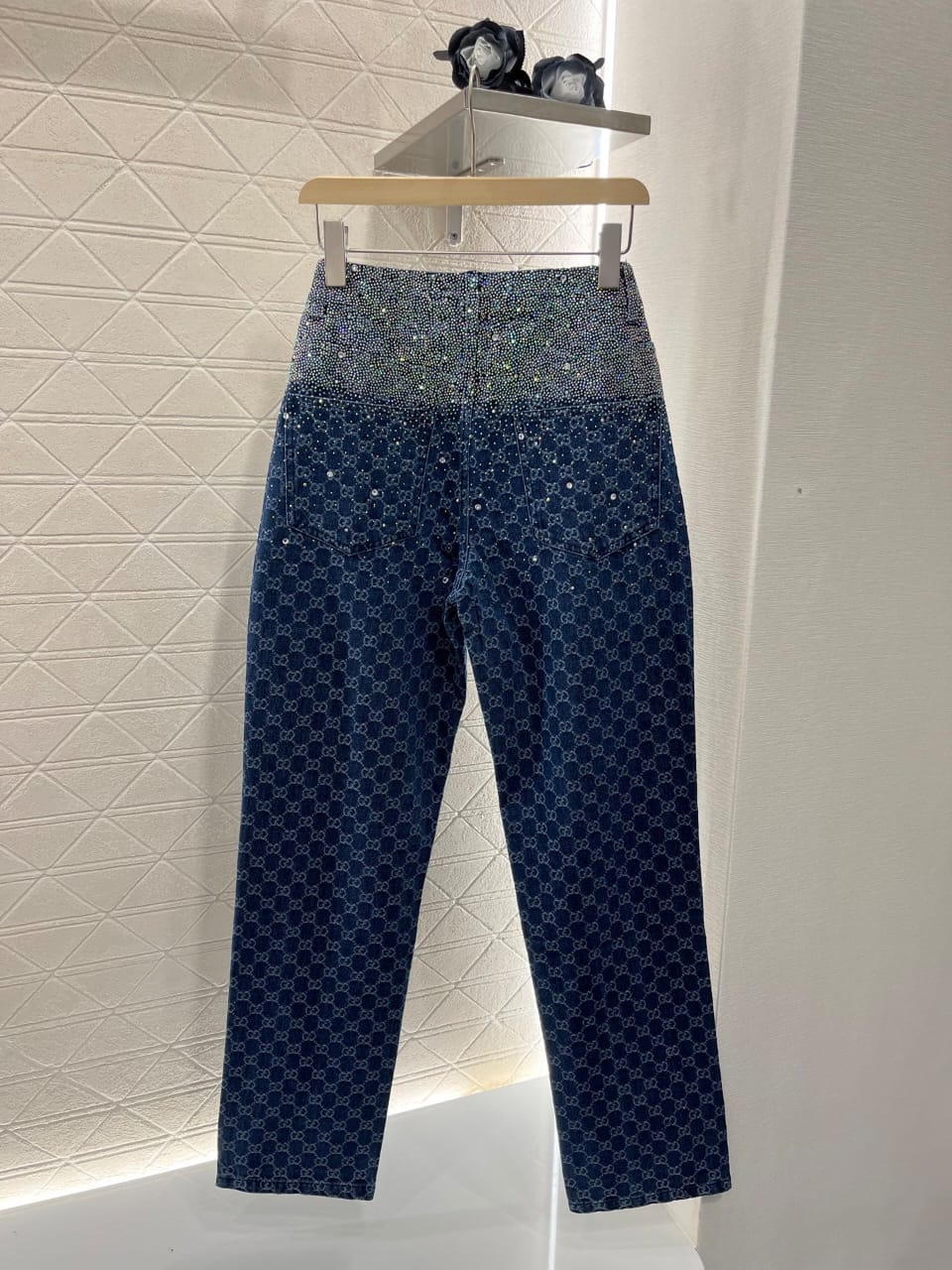 Gucci Embellished Monogram Jeans