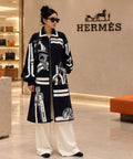 Hermès Equestrian Print Coat