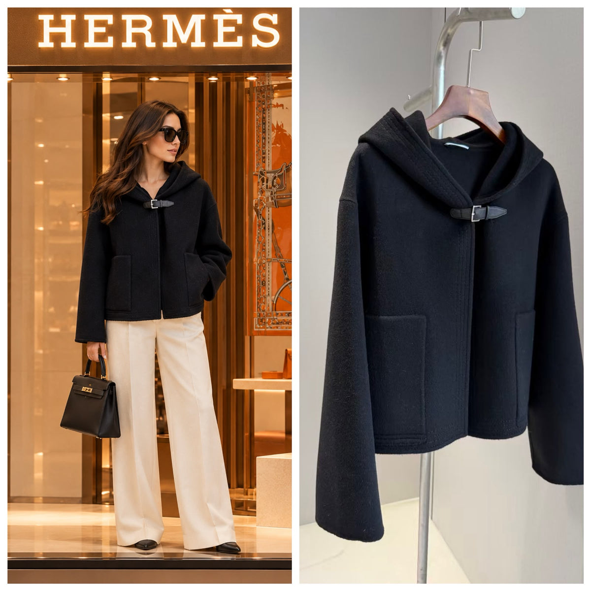 Hermès Hooded Buckle Jacket